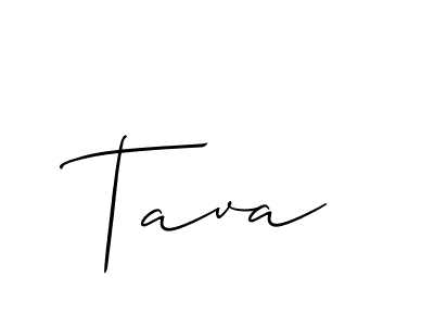 Design your own signature with our free online signature maker. With this signature software, you can create a handwritten (Allison_Script) signature for name Tava. Tava signature style 2 images and pictures png