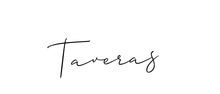Use a signature maker to create a handwritten signature online. With this signature software, you can design (Allison_Script) your own signature for name Taveras. Taveras signature style 2 images and pictures png