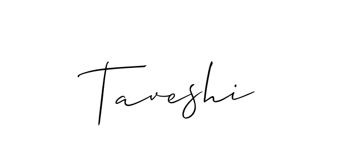 Use a signature maker to create a handwritten signature online. With this signature software, you can design (Allison_Script) your own signature for name Taveshi. Taveshi signature style 2 images and pictures png