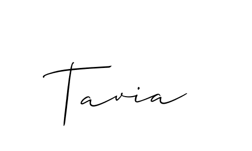 Make a beautiful signature design for name Tavia. With this signature (Allison_Script) style, you can create a handwritten signature for free. Tavia signature style 2 images and pictures png