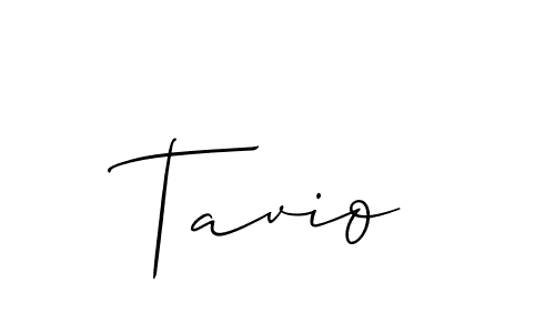 It looks lik you need a new signature style for name Tavio. Design unique handwritten (Allison_Script) signature with our free signature maker in just a few clicks. Tavio signature style 2 images and pictures png