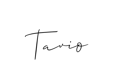 Design your own signature with our free online signature maker. With this signature software, you can create a handwritten (Allison_Script) signature for name Tavio. Tavio signature style 2 images and pictures png