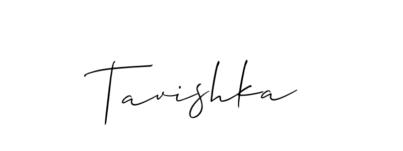 How to make Tavishka name signature. Use Allison_Script style for creating short signs online. This is the latest handwritten sign. Tavishka signature style 2 images and pictures png