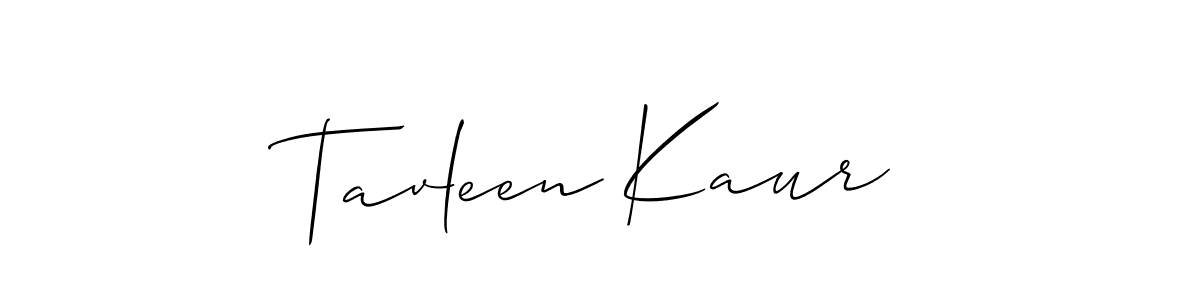 How to make Tavleen Kaur name signature. Use Allison_Script style for creating short signs online. This is the latest handwritten sign. Tavleen Kaur signature style 2 images and pictures png