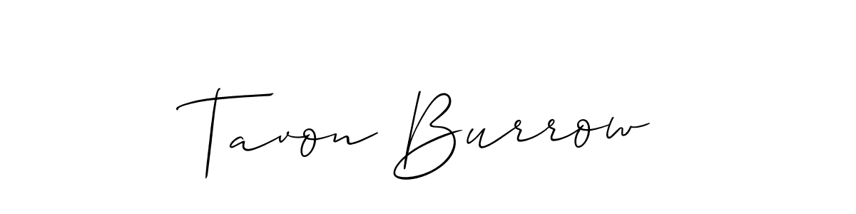 How to Draw Tavon Burrow signature style? Allison_Script is a latest design signature styles for name Tavon Burrow. Tavon Burrow signature style 2 images and pictures png