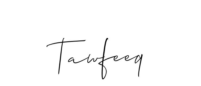 This is the best signature style for the Tawfeeq name. Also you like these signature font (Allison_Script). Mix name signature. Tawfeeq signature style 2 images and pictures png