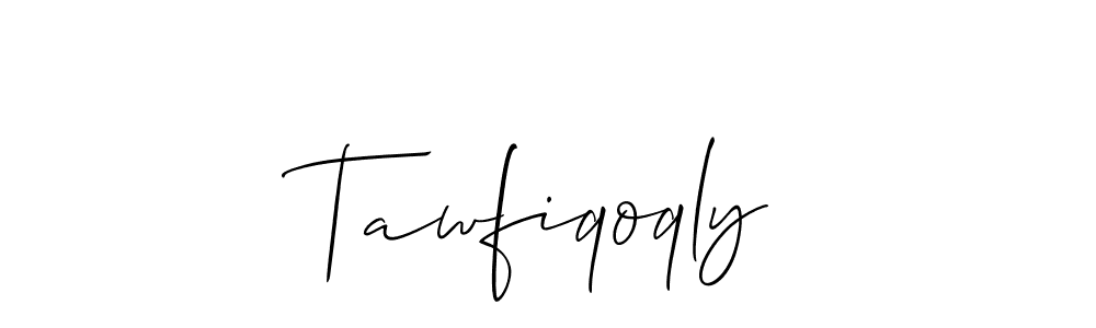 Also we have Tawfiqoqly name is the best signature style. Create professional handwritten signature collection using Allison_Script autograph style. Tawfiqoqly signature style 2 images and pictures png