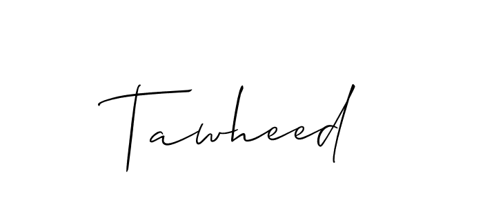 Tawheed stylish signature style. Best Handwritten Sign (Allison_Script) for my name. Handwritten Signature Collection Ideas for my name Tawheed. Tawheed signature style 2 images and pictures png