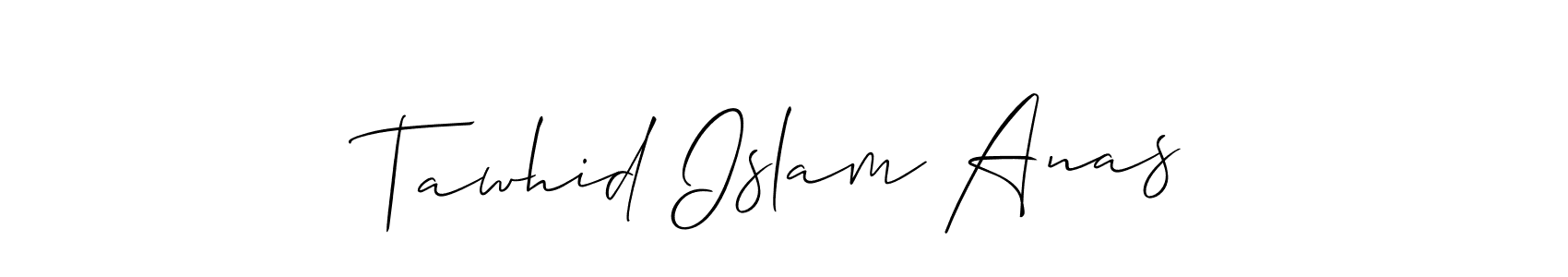 Design your own signature with our free online signature maker. With this signature software, you can create a handwritten (Allison_Script) signature for name Tawhid Islam Anas. Tawhid Islam Anas signature style 2 images and pictures png