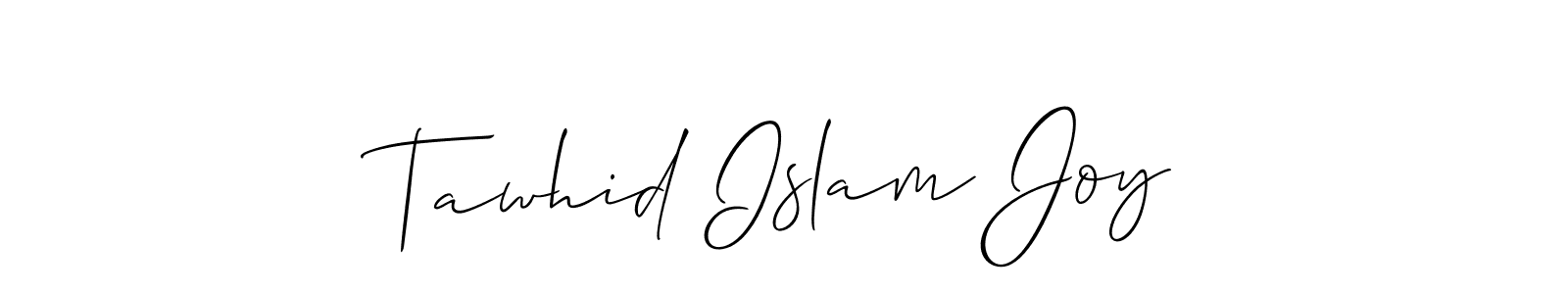 Also we have Tawhid Islam Joy name is the best signature style. Create professional handwritten signature collection using Allison_Script autograph style. Tawhid Islam Joy signature style 2 images and pictures png