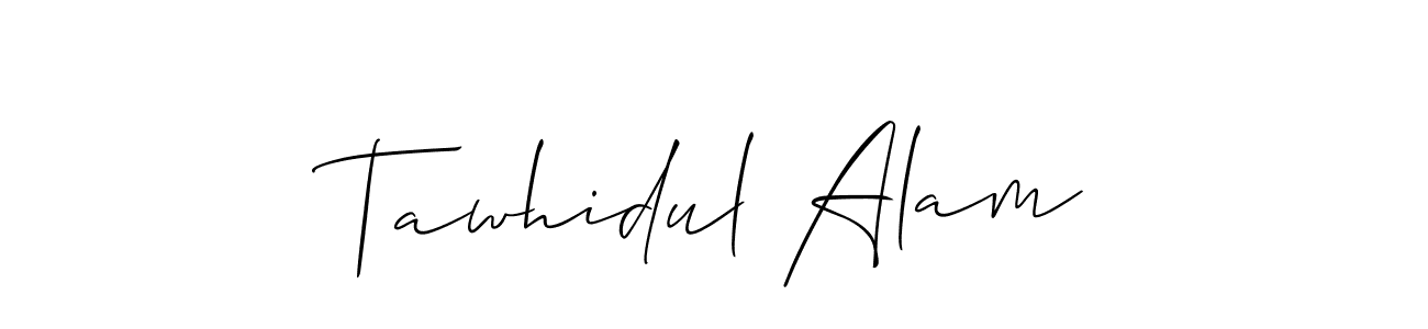 Create a beautiful signature design for name Tawhidul Alam. With this signature (Allison_Script) fonts, you can make a handwritten signature for free. Tawhidul Alam signature style 2 images and pictures png