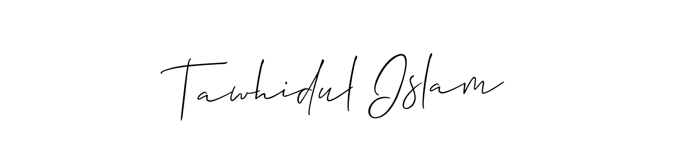 How to Draw Tawhidul Islam signature style? Allison_Script is a latest design signature styles for name Tawhidul Islam. Tawhidul Islam signature style 2 images and pictures png