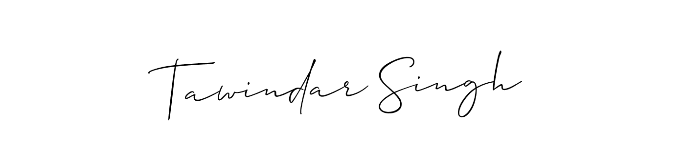 Make a beautiful signature design for name Tawindar Singh. With this signature (Allison_Script) style, you can create a handwritten signature for free. Tawindar Singh signature style 2 images and pictures png