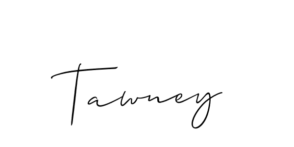 Design your own signature with our free online signature maker. With this signature software, you can create a handwritten (Allison_Script) signature for name Tawney. Tawney signature style 2 images and pictures png