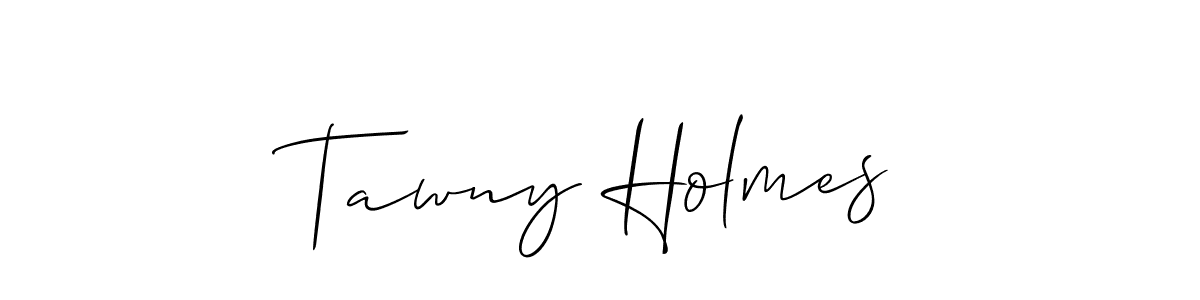 Make a beautiful signature design for name Tawny Holmes. With this signature (Allison_Script) style, you can create a handwritten signature for free. Tawny Holmes signature style 2 images and pictures png