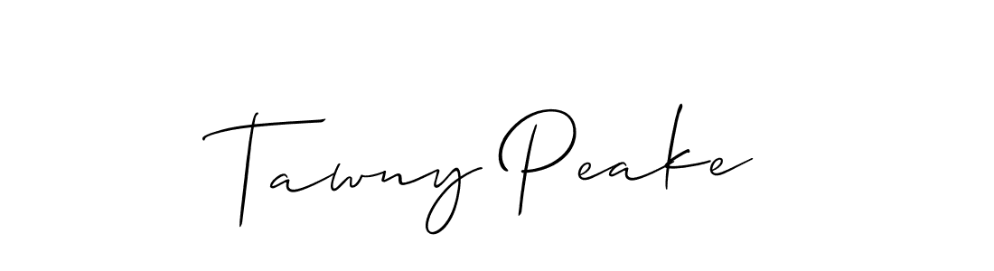 Tawny Peake stylish signature style. Best Handwritten Sign (Allison_Script) for my name. Handwritten Signature Collection Ideas for my name Tawny Peake. Tawny Peake signature style 2 images and pictures png