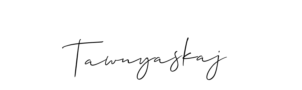 How to Draw Tawnyaskaj signature style? Allison_Script is a latest design signature styles for name Tawnyaskaj. Tawnyaskaj signature style 2 images and pictures png