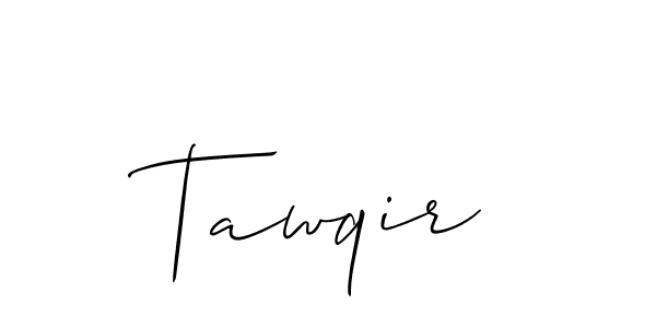 Create a beautiful signature design for name Tawqir. With this signature (Allison_Script) fonts, you can make a handwritten signature for free. Tawqir signature style 2 images and pictures png