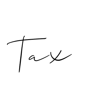 Create a beautiful signature design for name Tax. With this signature (Allison_Script) fonts, you can make a handwritten signature for free. Tax signature style 2 images and pictures png
