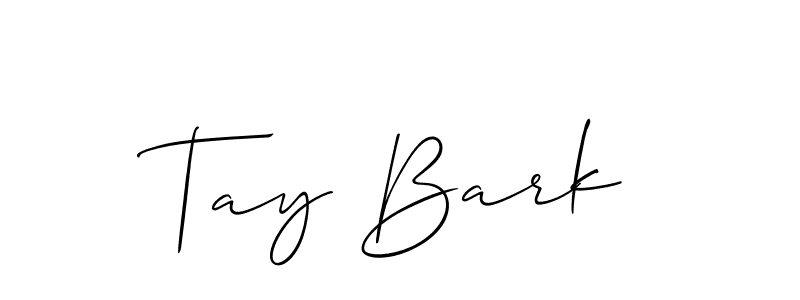 Use a signature maker to create a handwritten signature online. With this signature software, you can design (Allison_Script) your own signature for name Tay Bark. Tay Bark signature style 2 images and pictures png