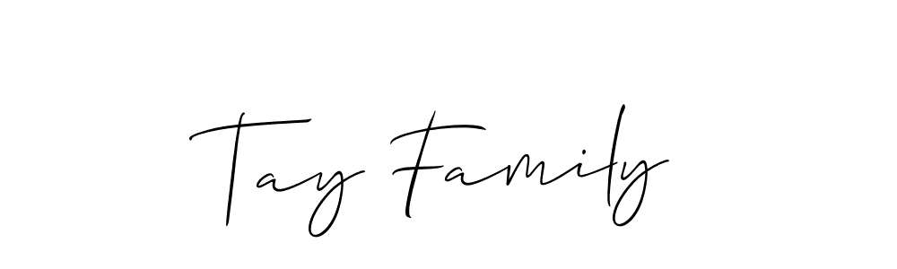 Make a beautiful signature design for name Tay Family. With this signature (Allison_Script) style, you can create a handwritten signature for free. Tay Family signature style 2 images and pictures png