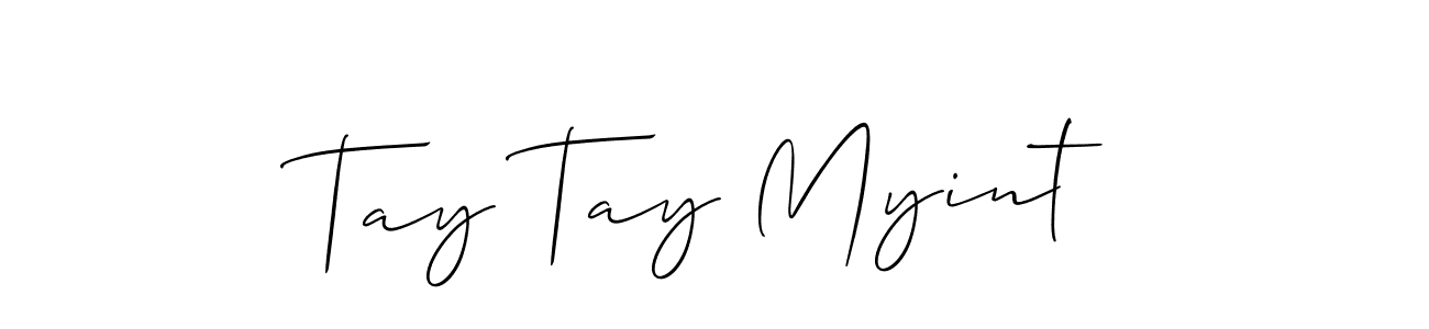 How to Draw Tay Tay Myint signature style? Allison_Script is a latest design signature styles for name Tay Tay Myint. Tay Tay Myint signature style 2 images and pictures png