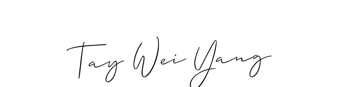 Tay Wei Yang stylish signature style. Best Handwritten Sign (Allison_Script) for my name. Handwritten Signature Collection Ideas for my name Tay Wei Yang. Tay Wei Yang signature style 2 images and pictures png