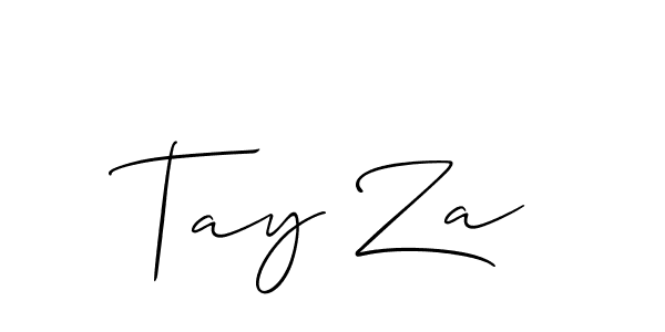 It looks lik you need a new signature style for name Tay Za. Design unique handwritten (Allison_Script) signature with our free signature maker in just a few clicks. Tay Za signature style 2 images and pictures png