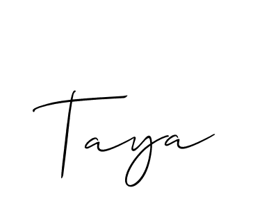 How to make Taya signature? Allison_Script is a professional autograph style. Create handwritten signature for Taya name. Taya signature style 2 images and pictures png