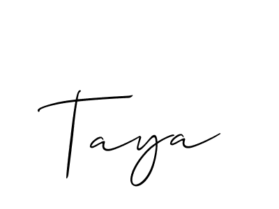 How to make Taya signature? Allison_Script is a professional autograph style. Create handwritten signature for Taya name. Taya signature style 2 images and pictures png