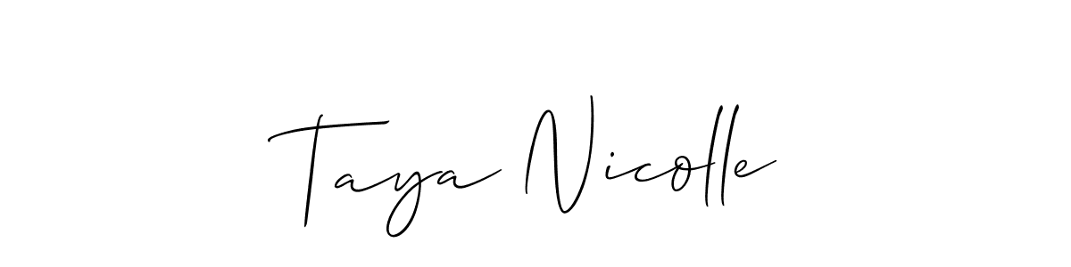 Here are the top 10 professional signature styles for the name Taya Nicolle. These are the best autograph styles you can use for your name. Taya Nicolle signature style 2 images and pictures png