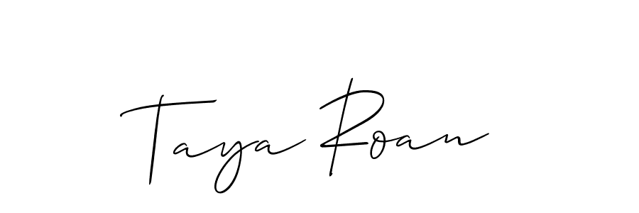 How to make Taya Roan signature? Allison_Script is a professional autograph style. Create handwritten signature for Taya Roan name. Taya Roan signature style 2 images and pictures png