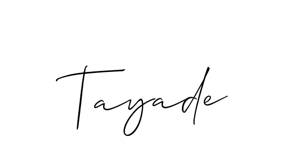 Create a beautiful signature design for name Tayade. With this signature (Allison_Script) fonts, you can make a handwritten signature for free. Tayade signature style 2 images and pictures png