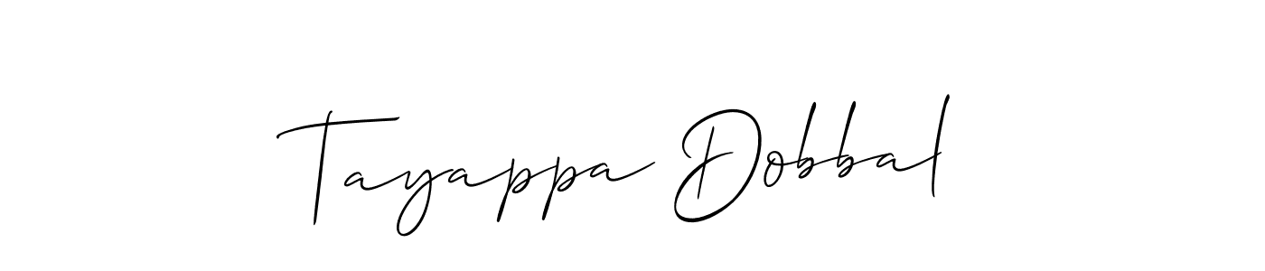 Also we have Tayappa Dobbal name is the best signature style. Create professional handwritten signature collection using Allison_Script autograph style. Tayappa Dobbal signature style 2 images and pictures png