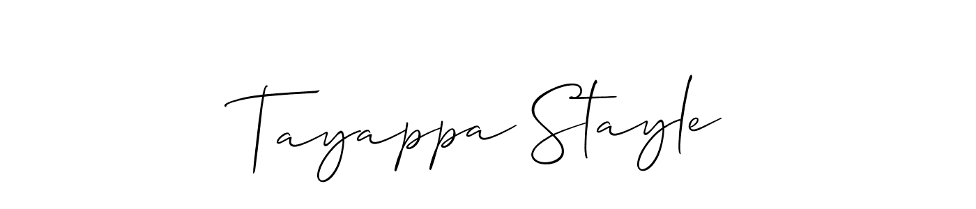 You should practise on your own different ways (Allison_Script) to write your name (Tayappa Stayle) in signature. don't let someone else do it for you. Tayappa Stayle signature style 2 images and pictures png