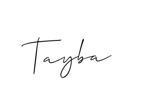 You should practise on your own different ways (Allison_Script) to write your name (Tayba) in signature. don't let someone else do it for you. Tayba signature style 2 images and pictures png