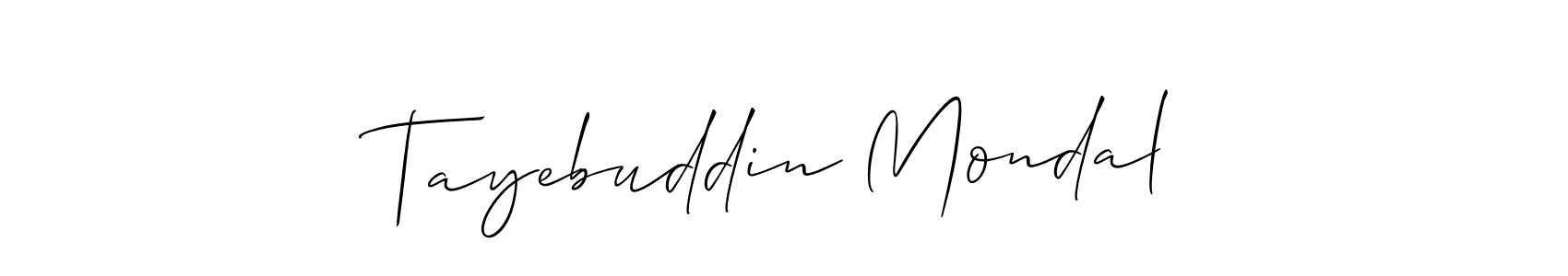 How to Draw Tayebuddin Mondal signature style? Allison_Script is a latest design signature styles for name Tayebuddin Mondal. Tayebuddin Mondal signature style 2 images and pictures png