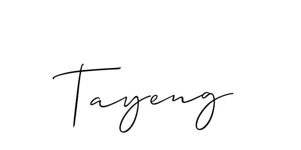 Also we have Tayeng name is the best signature style. Create professional handwritten signature collection using Allison_Script autograph style. Tayeng signature style 2 images and pictures png