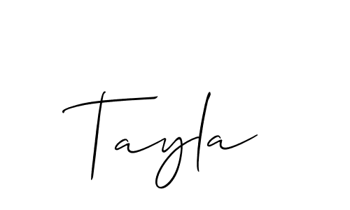 Create a beautiful signature design for name Tayla. With this signature (Allison_Script) fonts, you can make a handwritten signature for free. Tayla signature style 2 images and pictures png