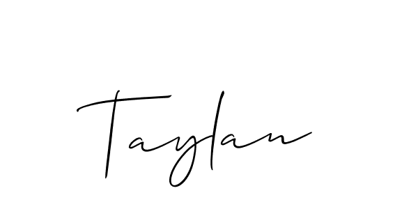 Design your own signature with our free online signature maker. With this signature software, you can create a handwritten (Allison_Script) signature for name Taylan. Taylan signature style 2 images and pictures png