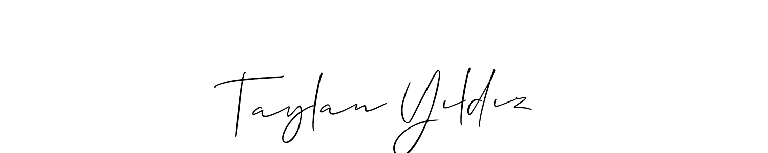 This is the best signature style for the Taylan Yıldız name. Also you like these signature font (Allison_Script). Mix name signature. Taylan Yıldız signature style 2 images and pictures png