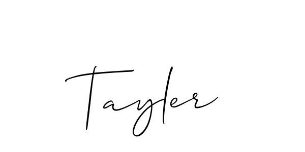 Use a signature maker to create a handwritten signature online. With this signature software, you can design (Allison_Script) your own signature for name Tayler. Tayler signature style 2 images and pictures png