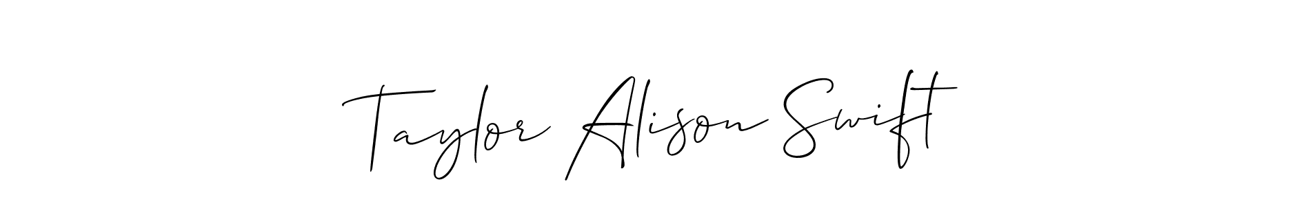 Use a signature maker to create a handwritten signature online. With this signature software, you can design (Allison_Script) your own signature for name Taylor Alison Swift. Taylor Alison Swift signature style 2 images and pictures png