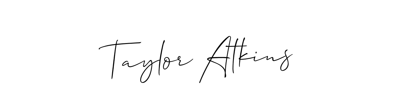 The best way (Allison_Script) to make a short signature is to pick only two or three words in your name. The name Taylor Atkins include a total of six letters. For converting this name. Taylor Atkins signature style 2 images and pictures png