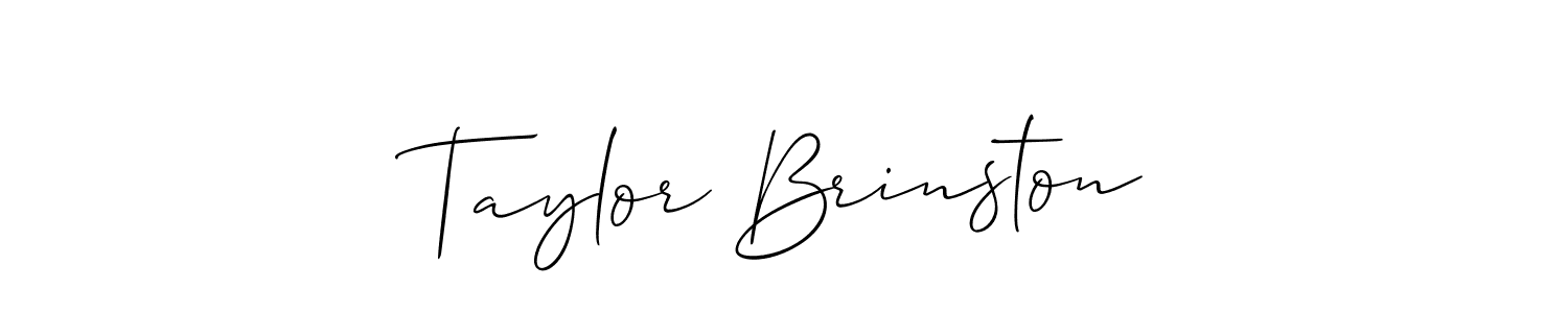 Taylor Brinston stylish signature style. Best Handwritten Sign (Allison_Script) for my name. Handwritten Signature Collection Ideas for my name Taylor Brinston. Taylor Brinston signature style 2 images and pictures png