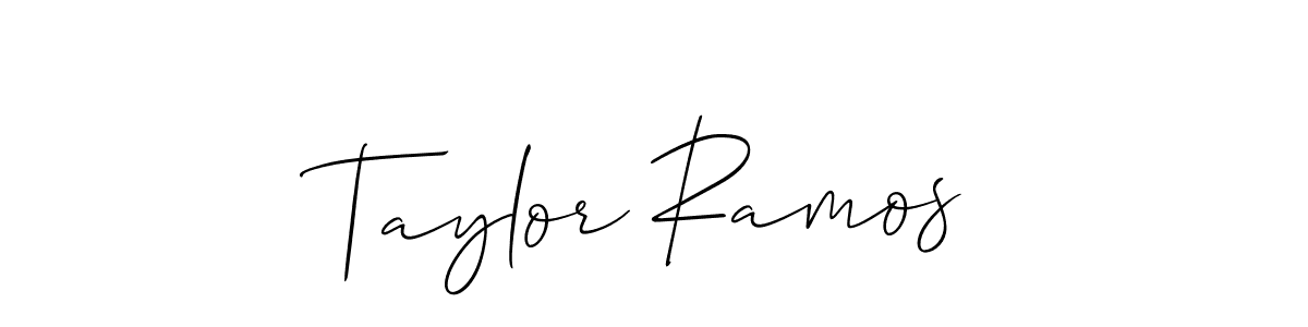 Use a signature maker to create a handwritten signature online. With this signature software, you can design (Allison_Script) your own signature for name Taylor Ramos. Taylor Ramos signature style 2 images and pictures png