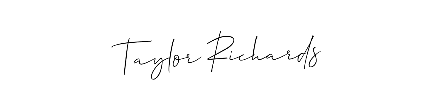 Also You can easily find your signature by using the search form. We will create Taylor Richards name handwritten signature images for you free of cost using Allison_Script sign style. Taylor Richards signature style 2 images and pictures png