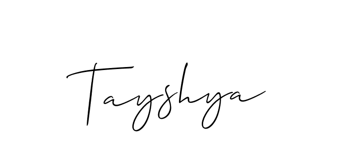 Make a beautiful signature design for name Tayshya. With this signature (Allison_Script) style, you can create a handwritten signature for free. Tayshya signature style 2 images and pictures png