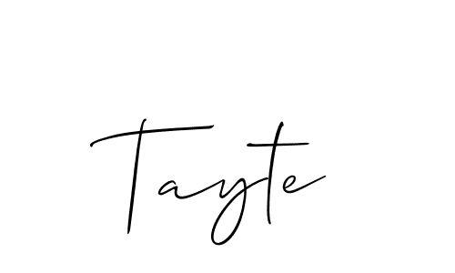 Tayte stylish signature style. Best Handwritten Sign (Allison_Script) for my name. Handwritten Signature Collection Ideas for my name Tayte. Tayte signature style 2 images and pictures png