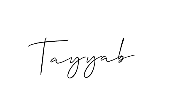 Allison_Script is a professional signature style that is perfect for those who want to add a touch of class to their signature. It is also a great choice for those who want to make their signature more unique. Get Tayyab name to fancy signature for free. Tayyab signature style 2 images and pictures png